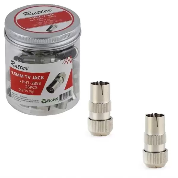 RUTTER TV PLUG DİŞİ TV FİŞİ PH7-2858 (PKT-25 Lİ)