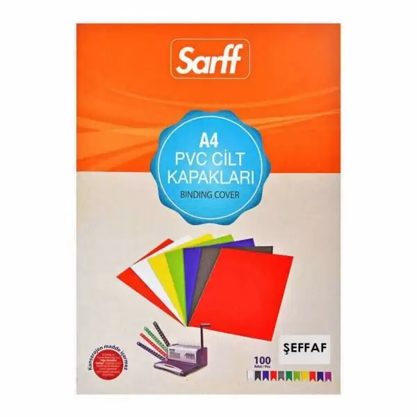 SARF A4 PVC CİLT KAPAĞI ŞEFFAF 15201003 100 LÜ