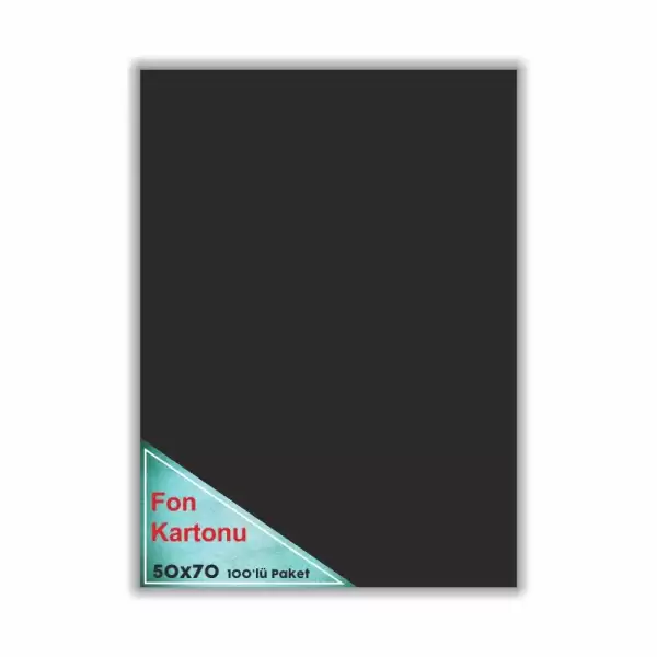 SİNGLE COLOR FON KARTONU 48X68 CM SİYAH(PK-100 LÜ)