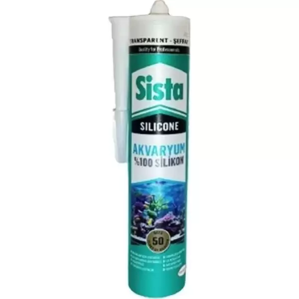SİSTA AKVARYUM SİLİKONU ŞEFFAF 280 ML