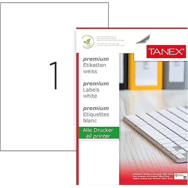 TANEX LASER ETİKET 210X297 MM TW-2000 100 LÜ