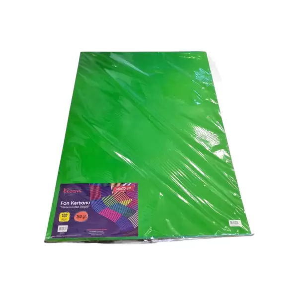 TİCON FON KARTONU 50X70 CM 160 GR Ç.YEŞİL(PKT-100)