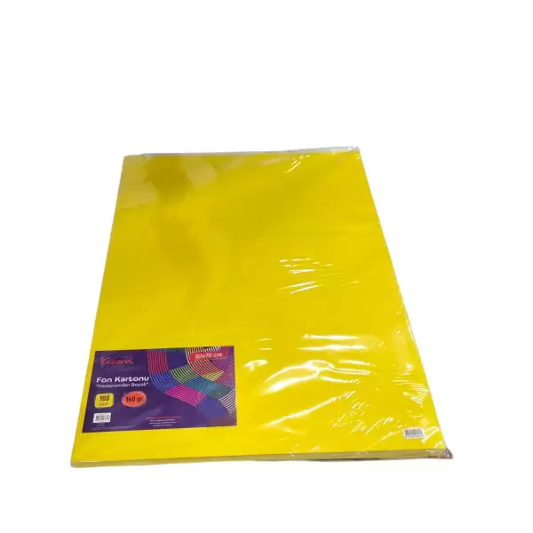 TİCON FON KARTONU 50X70 CM 160 GR SARI(PKT-100 LÜ)