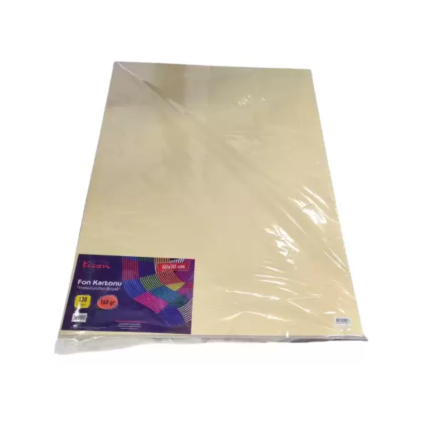 TİCON FON KARTONU 50X70 CM 160 GR TEN RENGİ (PKT-100 LÜ)
