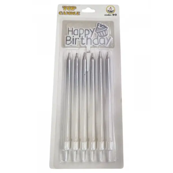 TOP CANDLE MUM METALİK 13 CM KOD:90 6 LI
