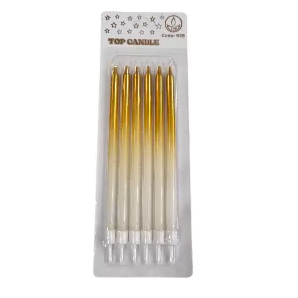 TOP CANDLE MUM METALİK 15 CM KOD:935 6 LI