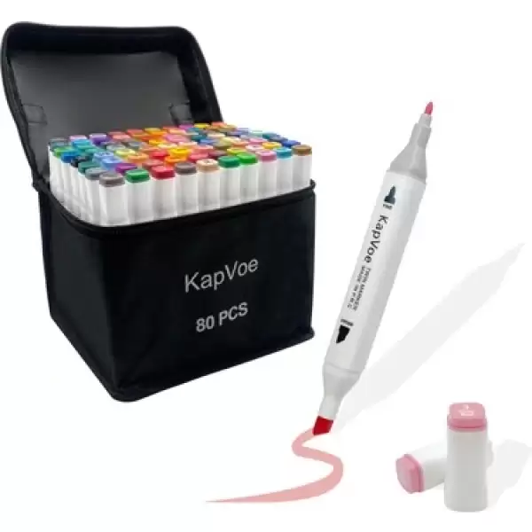 TOUCH MARKER KALEM ÇİFT UÇLU ÇANTALI (PKT-80 Lİ)