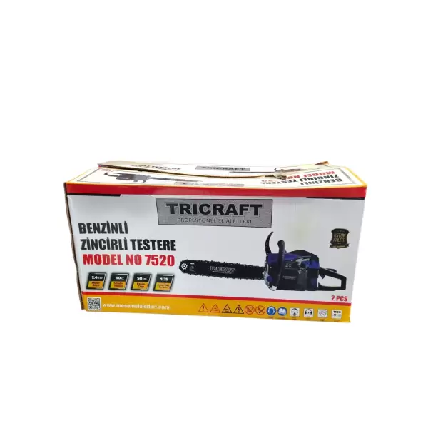 TRICRAFT BENZİNLİ ZİNCİRLİ TESTERE 7520 (PKT-2 Lİ)