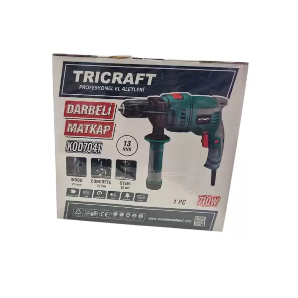TRICRAFT DARBELİ MATKAP 13MM 710 W 7041