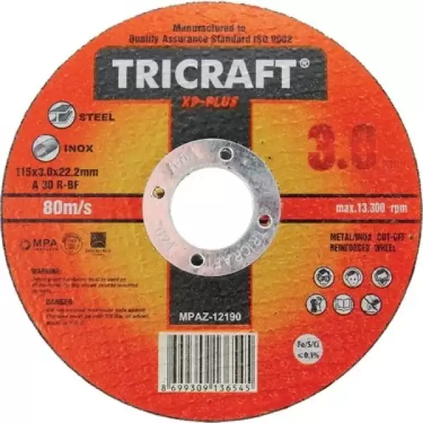 TRICRAFT METAL KESİCİ TAŞ 180 MM 3303 (PKT-10 LU)