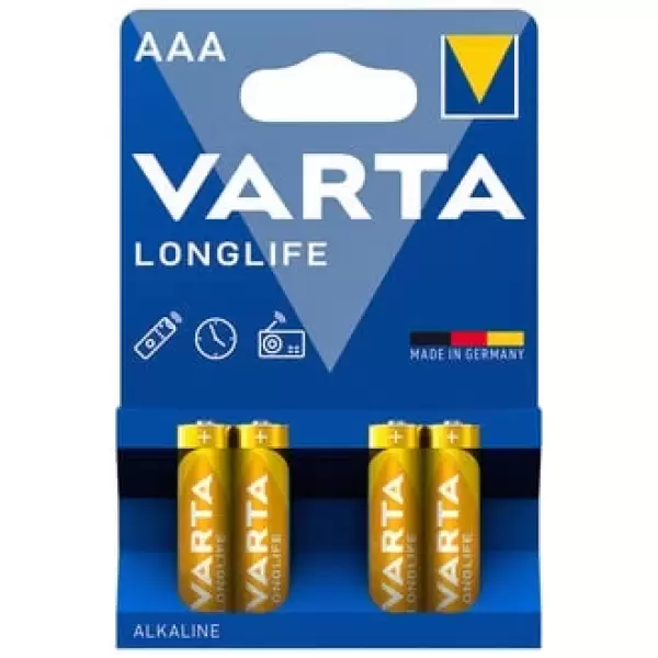 VARTA İNCE PİL AAA ALKALİNLİ 4 LÜ KART