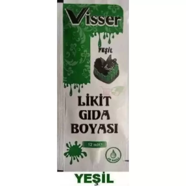 VİSSER LİKİT GIDA BOYASI YEŞİL (PKT-12 Lİ)