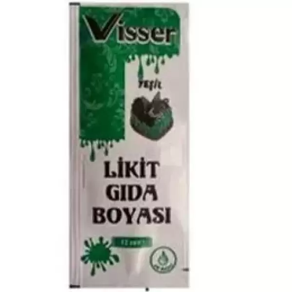 VİSSER LİKİT GIDA BOYASI YEŞİL (PKT-12 Lİ)