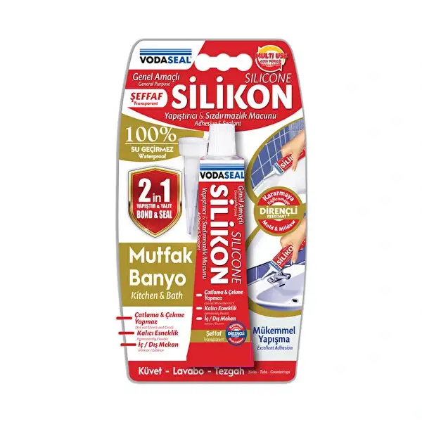 VODASEAL TÜP SİLİKON 50 GR ŞEFFAF 10703