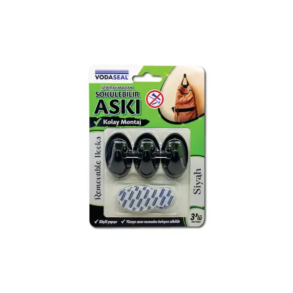 VODASEAL YAPIŞ.ASKI(SÖKÜLEBİLİR) ÜÇLÜ SİYAH 70769