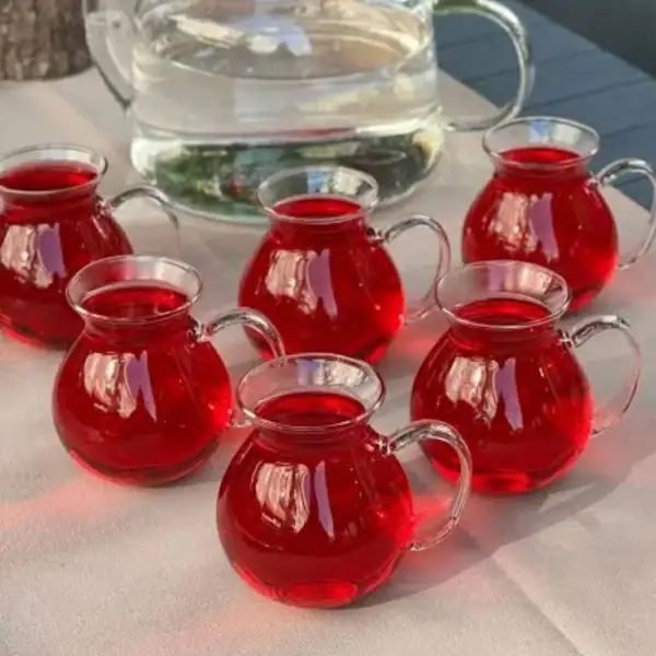 YAKUT KEYFİ ALA ÇAY BARDAĞI 6 LI 11489