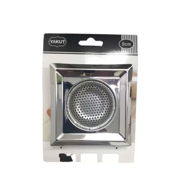 YAKUT METAL KARE LAVABO SÜZGECİ 9 CM 12284