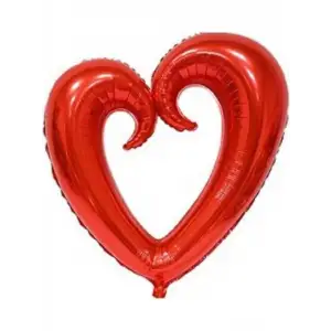 40X120 CM KIRMIZI KALP FOLYO BALON