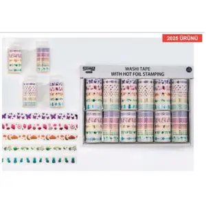 GIPTA RENKLİ BANT METALİK 1.5 MM X2M 5 Lİ SET