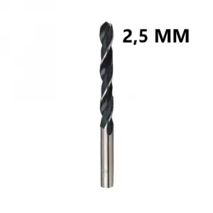 BAY-TEC MATKAP UCU HSS SİYAH BEYAZ 2,5MM