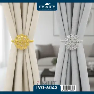 IVORY PERDE MANDALI MIKNATISLI TEKLİ IVO-6043