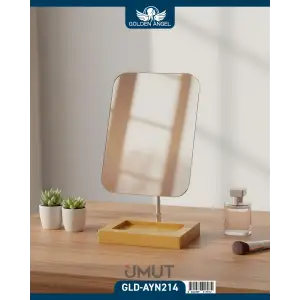 GOLDEN ANGEL MASA ÜSTÜ MAKYAJ AYNA BAMBU AYN-214