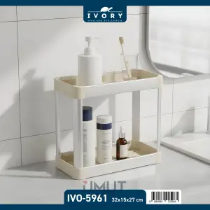 IVORY ALÜMİNYUM ORGANİZER RAF 2 KATLI IVO-5961