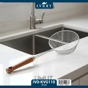 IVORY AKASYA SAPLI ÇELİK KEVGİR 14 CM IVO-KVG110