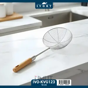 IVORY BAMBU SAPLI ÇELİK KEVGİR 16 CM IVO-KVG123