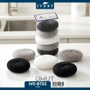 IVORY FİLELİ BULAŞIK TELİ 5 Lİ RENKLİ IVO-BT03