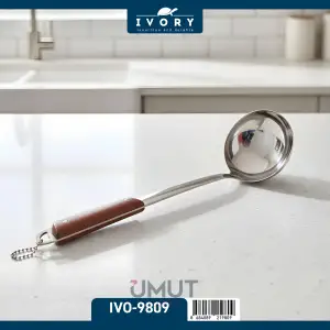 IVORY AHŞAP SAPLI ÇELİK SERVİS KEPÇESİ IVO-9809