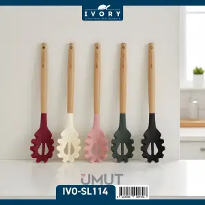 IVORY BAMBU SAPLI SİLİKON MAKARNA KAŞIK IVO-SL114