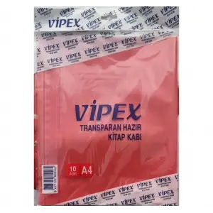 VİPEX RENKLİ HAZIR KİTAP KABI 10 LU      (KT-20Lİ)