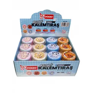 MİKRO HAPPY ÇİFT BIÇAKLI KALEMTIRAŞ MK-7421 (PKT-24)