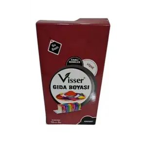 VİSSER BORDO TOZ GIDA BOYASI (PKT-12 Lİ)