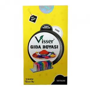 VİSSER SARI TOZ GIDA BOYASI (PKT-12 Lİ)