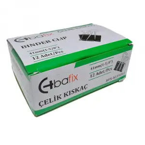 BAFİX ÇELİK KISKAÇ 41 MM KLPS041 (PKT-12Lİ)