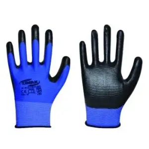 ZİMAK NİTRİL İŞÇİ ELDİVENİ TIRTIKLI MAVİ EL-103(PK-12)