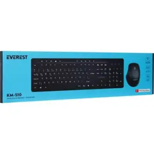 EVEREST SİYAH KABLOSUZ Q KLAVYE KM-510