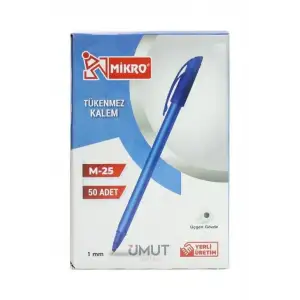 MİKRO TÜKENMEZ KALEM M-30 60 LI MAVİ