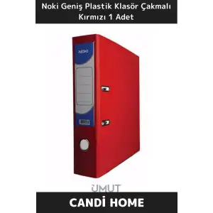 NOKİ KLASÖR DAR ÇAKMAKLI KIRMIZI
