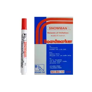 SNOWMAN TAHTA KALEMİ KIRMIZI (KUTU-120Lİ)