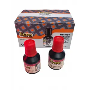 BRONS ISTAMPA MÜREKKEP KIRMIZI 30 CC BR-316(PK-12Lİ)