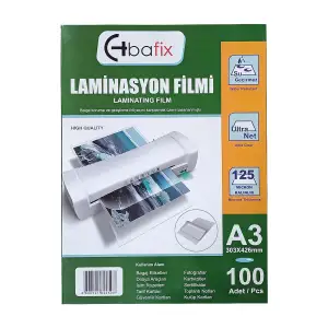 BAFİX A3 LAMİNASYON FİLMİ 125 MİCRON (PKT-100 LÜ)