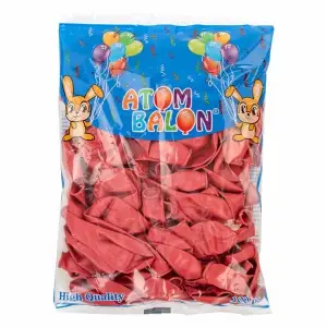 ATOM METALİK BALON KIRMIZI 100 LÜ