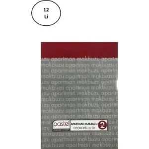 PASTEL APARTMAN MAKBUZU (PKT-12 Lİ)