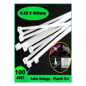 MUTLUSAN CIRT KELEPÇE (KABLO BAĞI)4,8 X400 100 LÜ