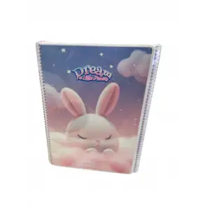 LİTTLE DREAM A4 PP KAPAK SPİRALLİ DEFTER 72YP KARELİ (PK-12Lİ)