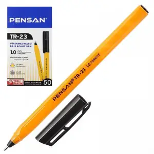 PENSAN ÜÇGEN GÖVDE TÜKENMEZ KALEM SİYAH TR-23 (PK-50)
