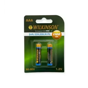 WILKINSON ŞARJLI İNCE PİL AAA 1100 MAH 2 Lİ